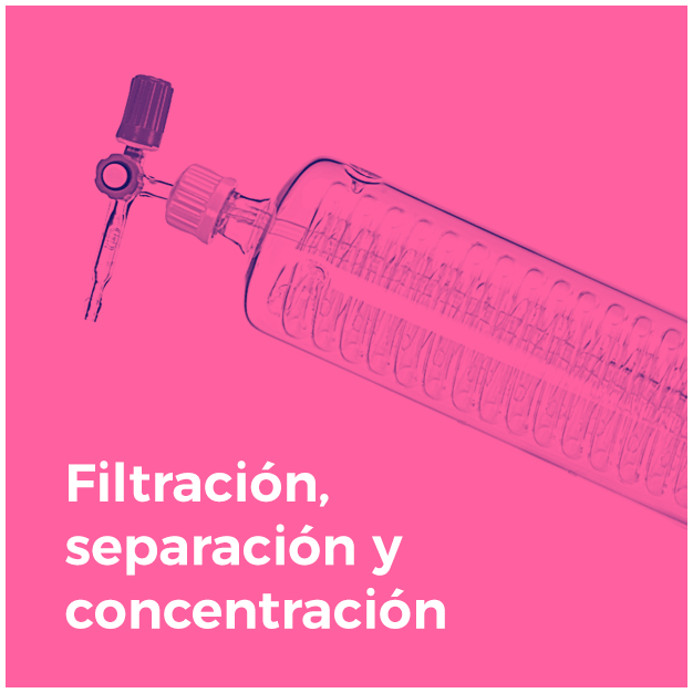 Filtración, separación y concentración