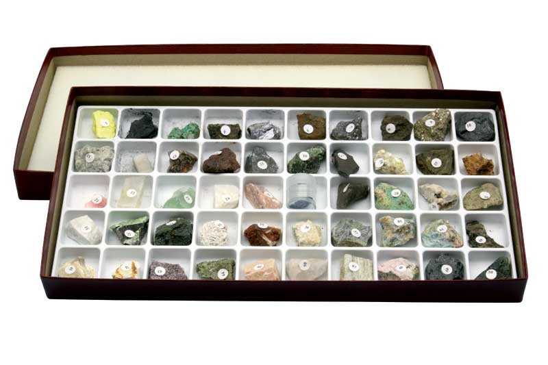 7038 Colección de 50 minerales y rocas