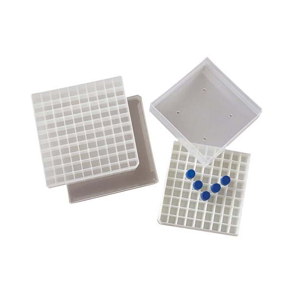 Caja de plástico congelable para criotubos y viales