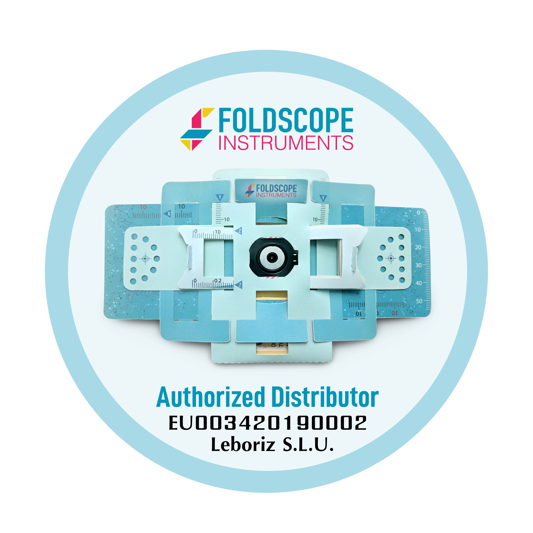 Foldscope Deluxe + Caja 25 Preparaciones "Policía Científica"