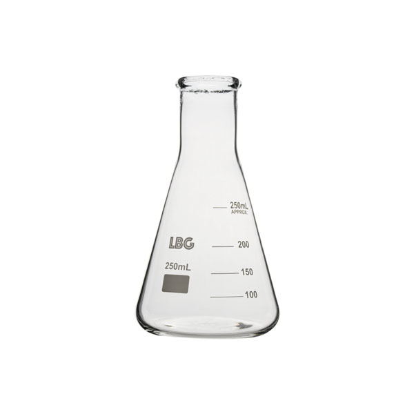 Matraz Erlenmeyer cuello estrecho, LBG